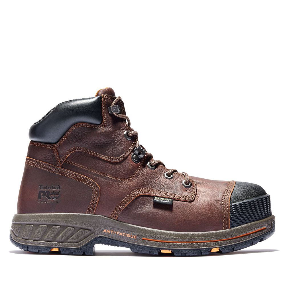 Botas de Trabajo Timberland Hombre Pro® Helix Hd 6" Met Guard Comp Toe Marrones/Negras - Chile DXK-1